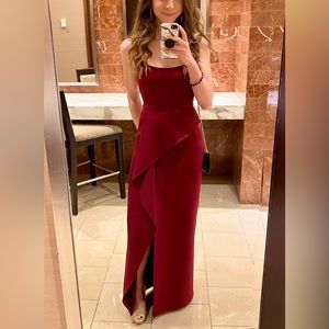 BCBG MaxAzria Maroon Steluh Maxi Dress Size 0